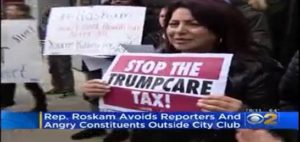 3.6.17 - Protest coverage - WBBM CBS evening news screen shot