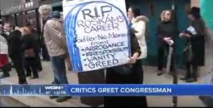 3.6.17 - Protest coverage - WGN evening news screen shot