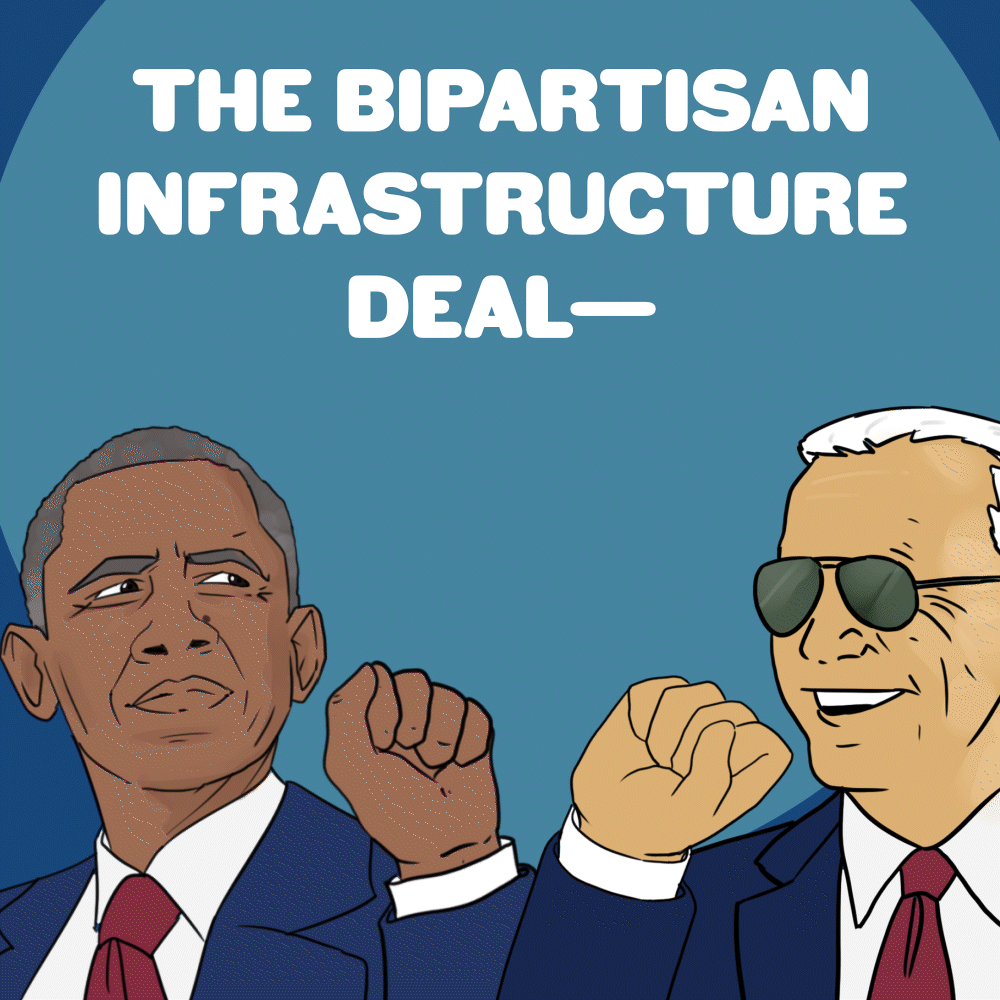 📢 WIN: The Bipartisan Infrastructure Deal will fix bridges, repair highways, upgrade our mass transit, and lower the cost of internet ALL WHILE combating climate change, addressing racial + economic disparities, and creating good-paying jobs. Image